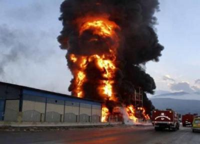 انفجار و آتش سوزی گسترده در کارخانه تاژ، حریق مهار شد